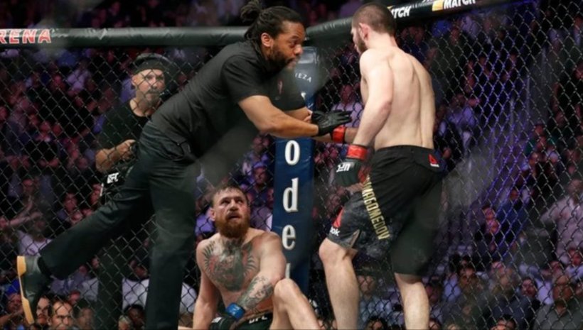 Видео: Хабиб Нурмагомедов плюе по Конър Макгрегър след победата в UFC 229