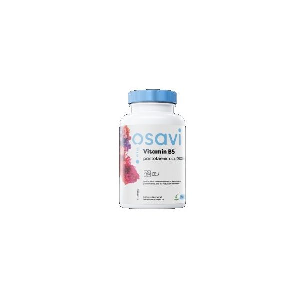 Osavi - Vitamin B5 | Pantothenic Acid 200 mg / 180 капсули, 180 дози