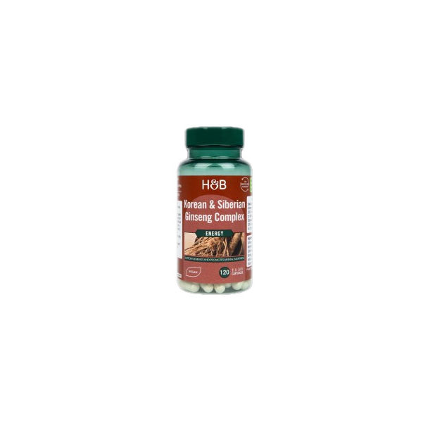 Holland And Barrett - Korean & Siberian Ginseng Complex / 120 капсули, 120 дози