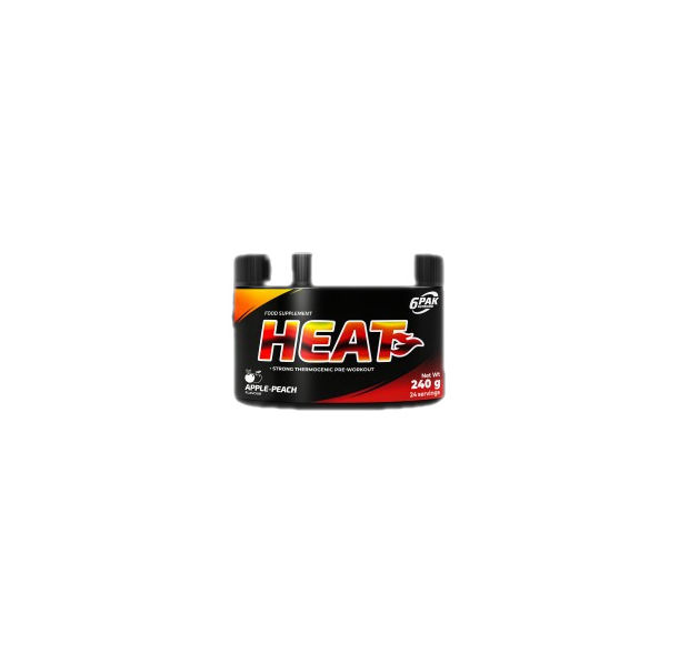 6PAK Nutrition - Heat | Pre-workout & Fat Burner / 240 грама, 24 дози