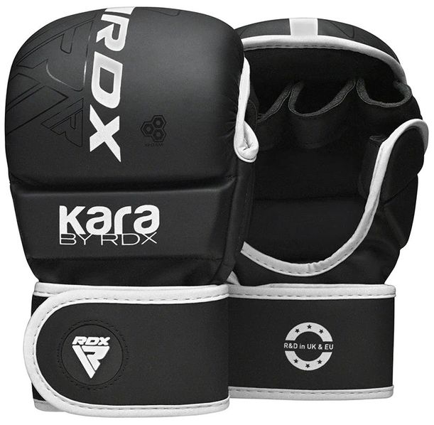 MMA ръкавици - RDX F6 KARA MMA Sparring Gloves Black/White - GSR-F6MW
