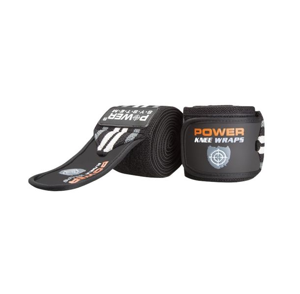Power System Heavy Duty Knee Wraps for Squats - Grey - Бинтове за колене
