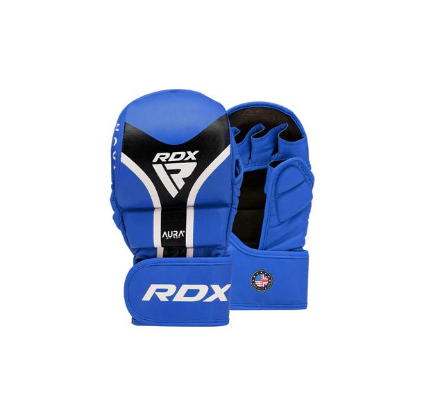 MMA ръкавици - RDX SPARRING GLOVES SHOOTER AURA PLUS T-17 / GSR-T17BB - Blue/Black