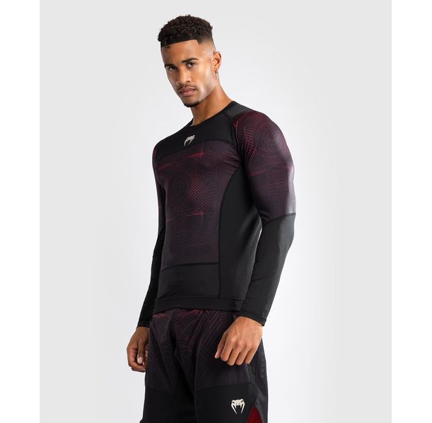 Рашгард - Venum G-Fit Air Men's Long Sleeve Rashguard - Deep Black/Fire Red​