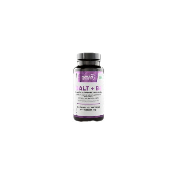 Human Protect - NALT + B6 | 500 mg N-Acetyl L-Tyrosine / 100 капсули, 100 дози