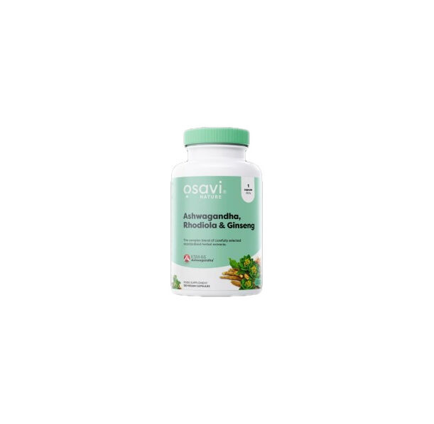 Osavi - Ashwagandha + Rhodiola & Ginseng / 120 капсули, 120 дози