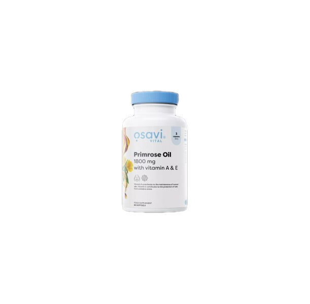 Osavi - Primrose Oil 1800 mg | with Vitamin A & E / 90 Гел капсули, 30 дози
