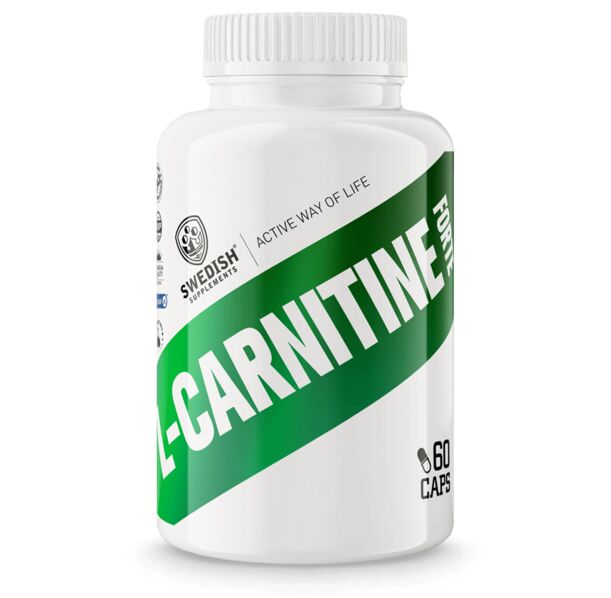 SWEDISH Supplements - L-Carnitine Forte / Carnipure® + Acetyl / 60 капсули, 30 дози