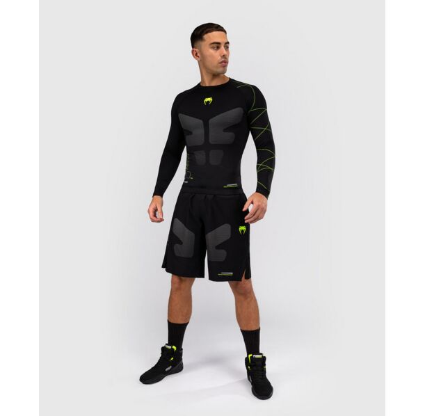 Рашгард -  Venum Training Camp 4.0 Long Sleeve Rashguard - Black/Neon Green​