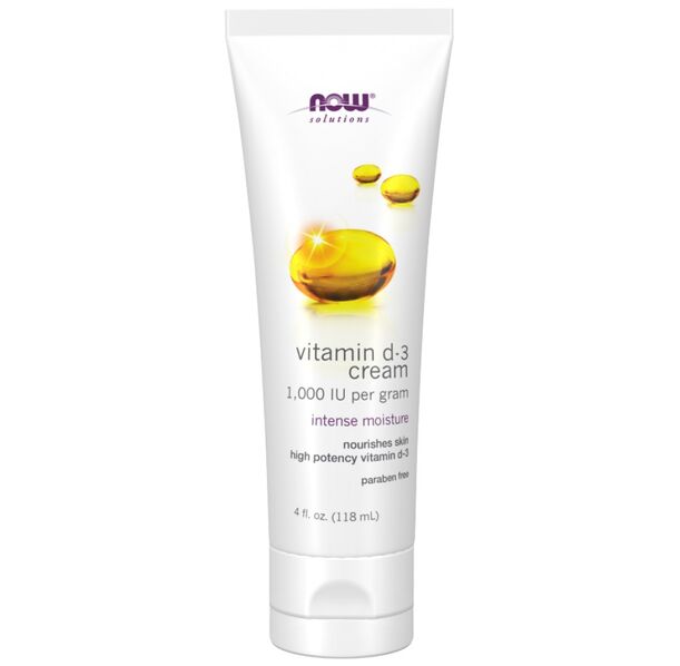 NOW Foods - Vitamin D-3 Cream 1000 IU per Gram | Paraben Free