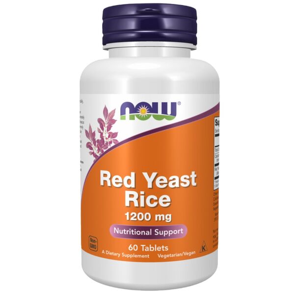 NOW Foods - Red Yeast Rice 1200 mg | Concentrated 10:1 Extract (60 дози)