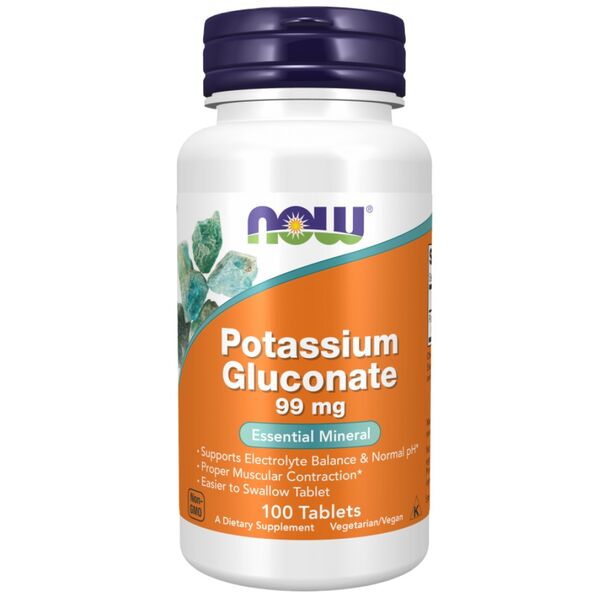 NOW Foods - Potassium Gluconate (100 дози)