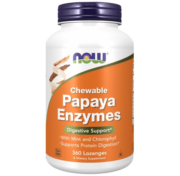 NOW Foods - Papaya Enzymes (180 дози)