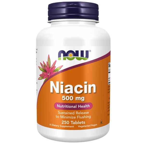 NOW Foods - Niacin 500 mg (250 дози)