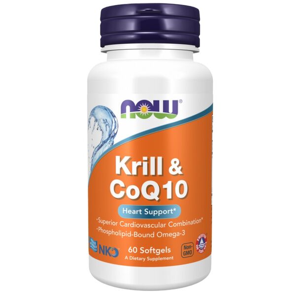 NOW Foods - Krill & CoQ10 | Superior Cardiovascular Combination (30 дози)