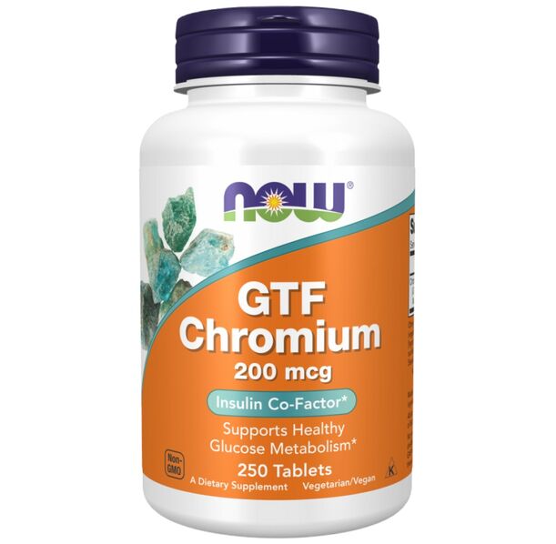 NOW Foods - GTF Chromium 200 mcg (250 дози)