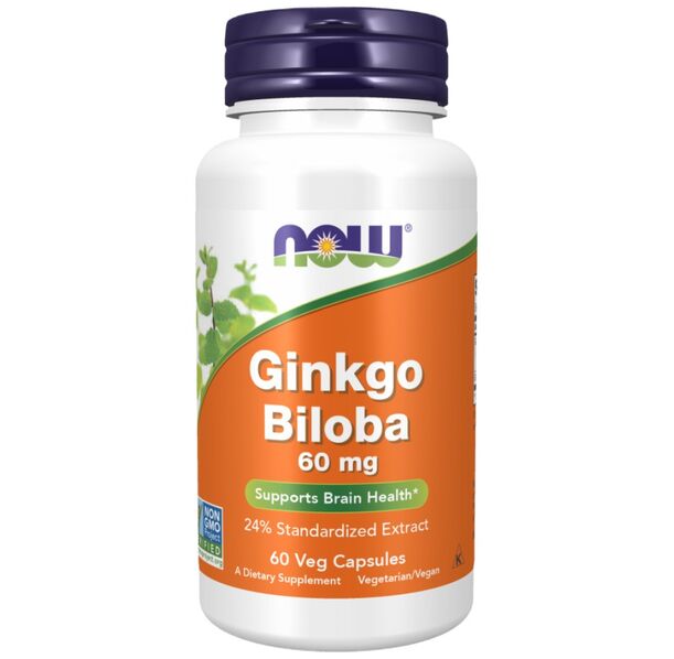 NOW Foods - Ginkgo Biloba 60 mg (60 дози)
