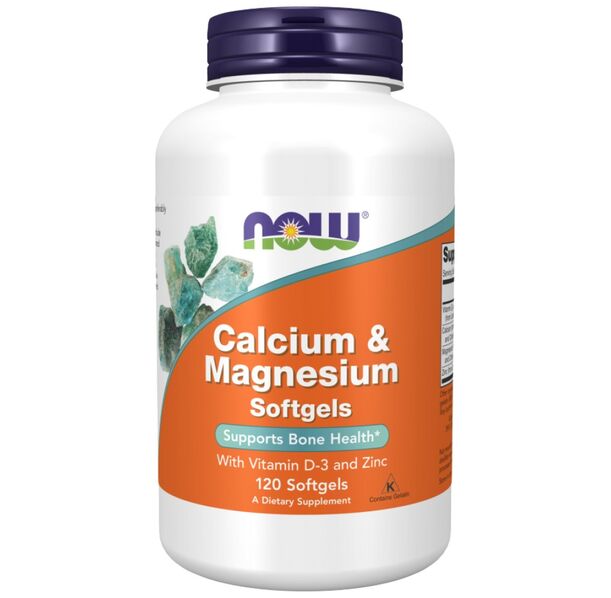 NOW Foods - Calcium & Magnesium Softgels / with Vit D and Zinc (120 дози)