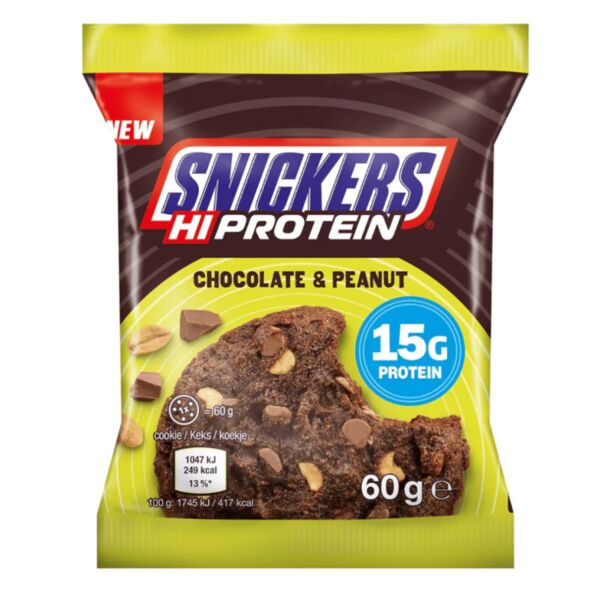Mars Snickers Hi Protein Cookie - Chocolate & Peanut - Протеинова Бисквита, Разфасовка 60g
