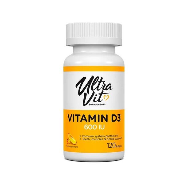 UltraVit Vitamin D3 600IU - Витамин D, Разфасовка 120 sgels