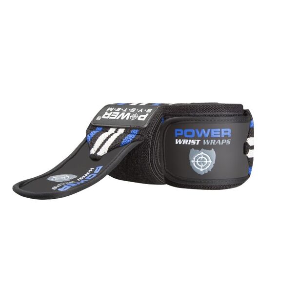 Power System Weightlifting Wrist Wraps - Blue - Накитници, Цвят Син
