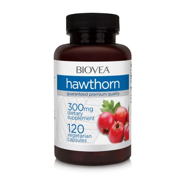 Biovea Hawthorn 300mg - Глог, Разфасовка 120 caps
