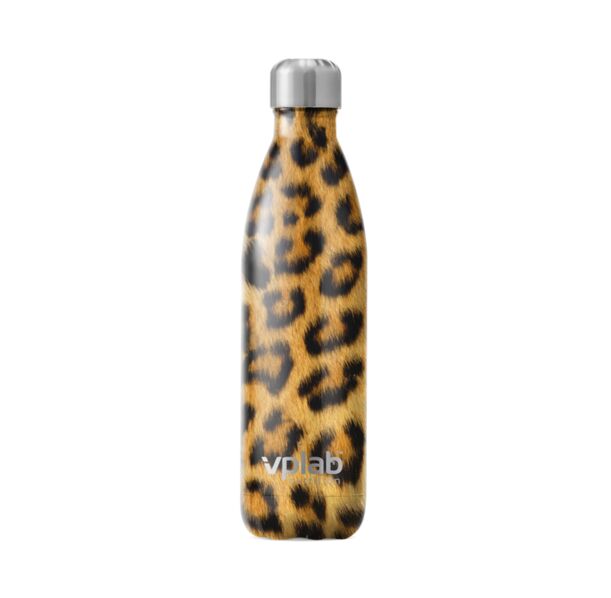 VPLab Metal Water Bottle - Leopard - Бутилка За Вода, Цвят Леопард, Разфасовка 500ml
