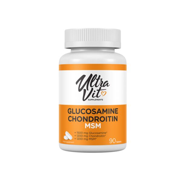 UltraVit Glucosamine Chondroitin MSM - Ставен Комплекс, Разфасовка 90 tabs