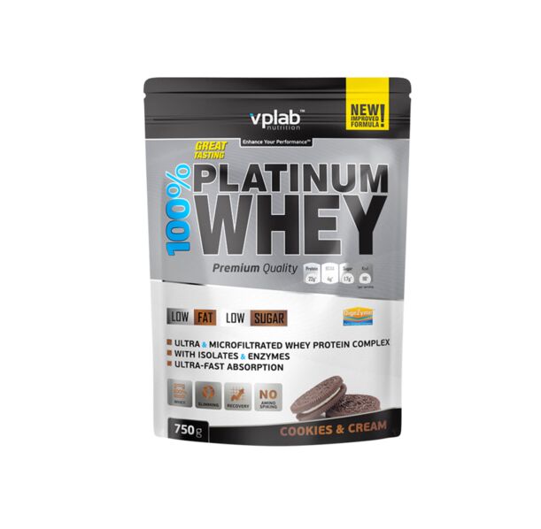 VPLab 100% Platinum Whey - Суроватъчен Протеин, Разфасовка 0.750kg