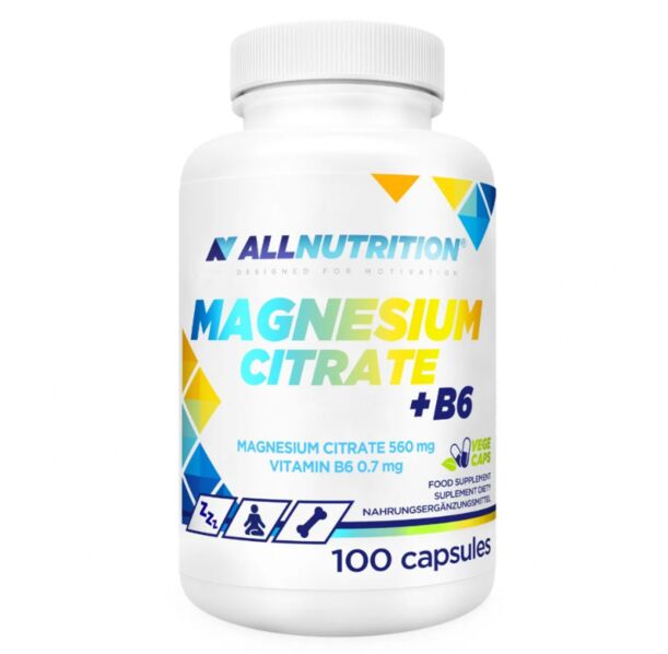 Allnutrition Magnesium Citrate + B6 - Магнезиев Цитрат + Витамин B6, Разфасовка 100 caps