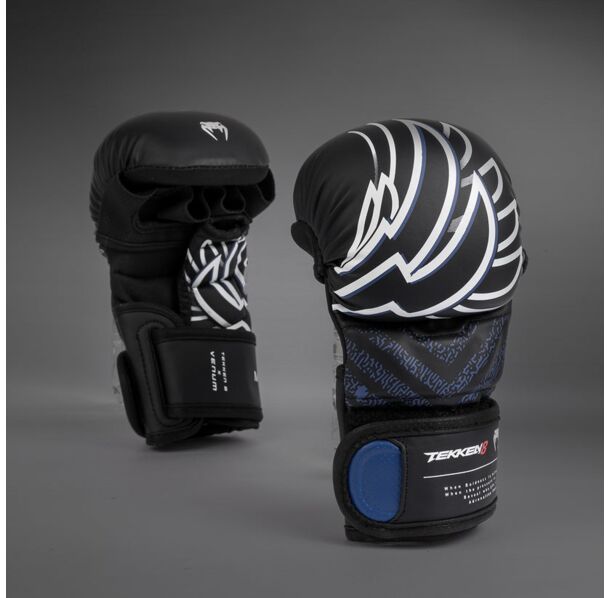ММА РЪКАВИЦИ - Venum x Tekken 8 - Jin Kazama MMA Sparring Gloves - Blue/Black/White​