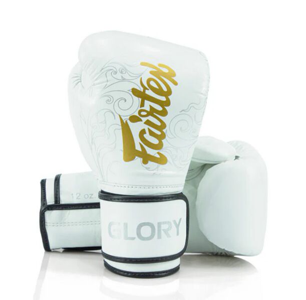 Боксови Ръкавици - Fairtex Glory BGVG3 Boxing Gloves - White/Gold