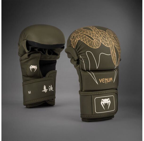ММА РЪКАВИЦИ - Venum - Serpenti MMA Sparring Gloves - Khaki/Bronze/Ivory​